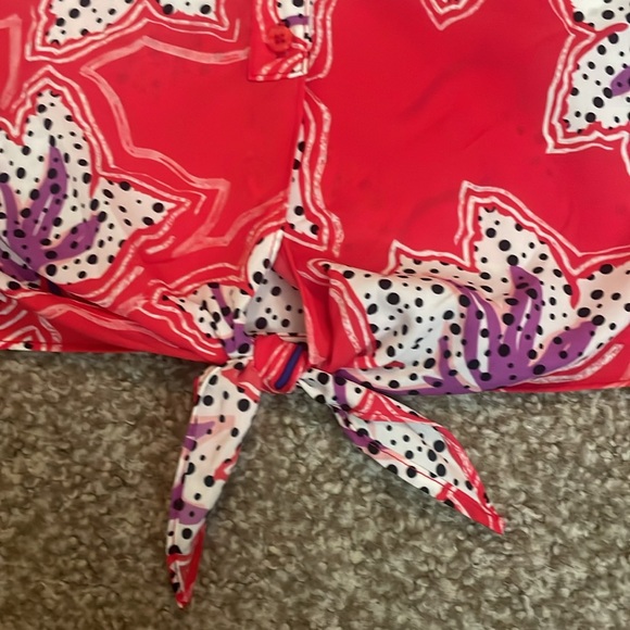 Joie Floral Front Tie Sleeveless Blouse - Picture 3 of 6